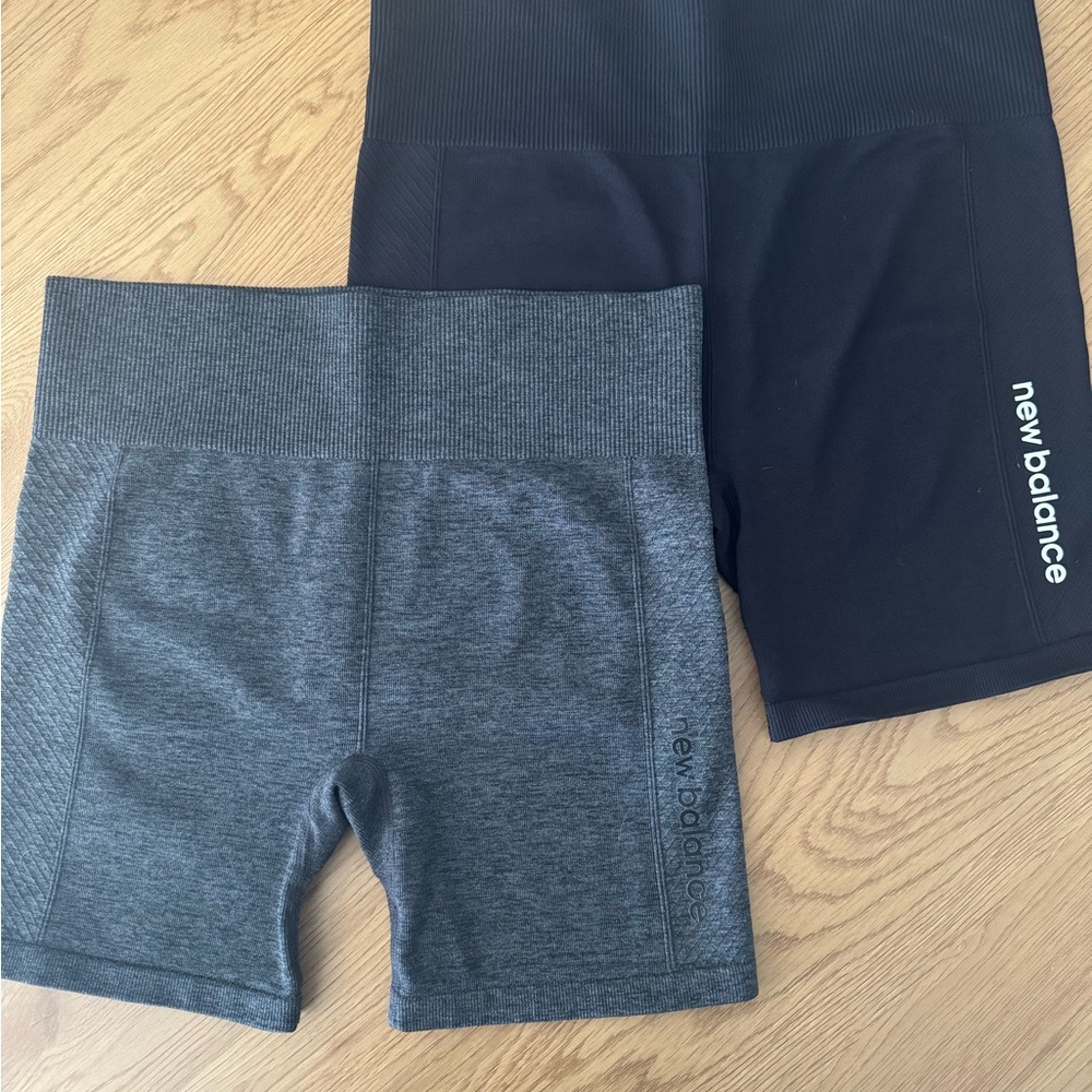 New Balance Black and Gray Active Shorts Duo